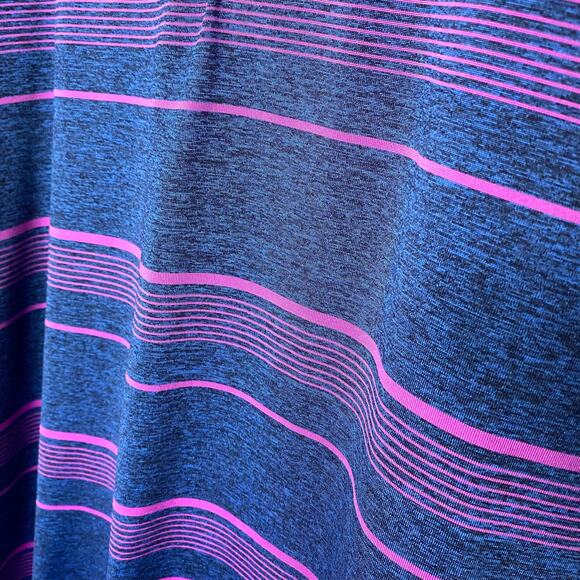 Grand Slam Performance Golf Short Sleeve Striped Polo Shirt Size XXL Blue Purple - Picture 4 of 11